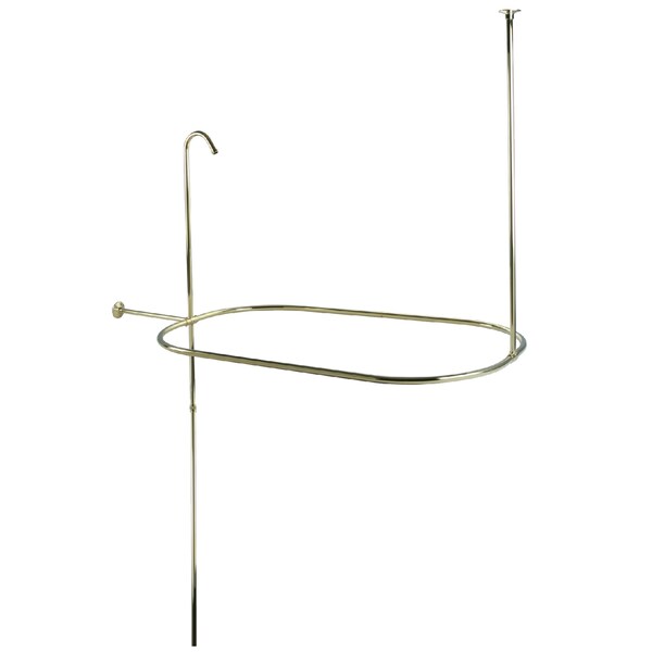 Vintage, Oval Shower Riser W/ Enclosure, Polished Brass